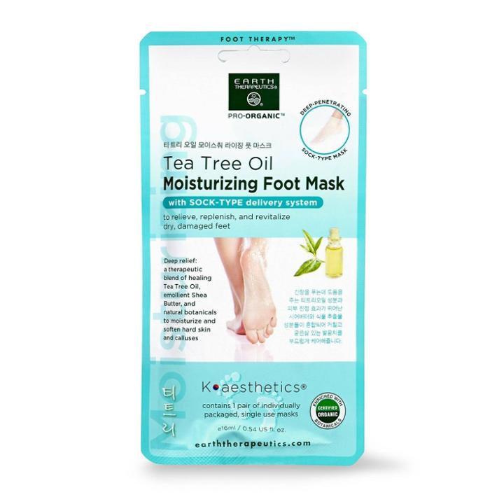 Earth Therapeutics Moisturizing Foot Mask - Tea Tree Oil