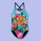 More Than Magic Girls' Tiger Luau One Piece Swimsuit - More Than