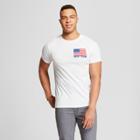 Men's New York American Flag Short Sleeve Crew Neck T-shirt - Awake - White