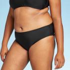 Women's Plus Size Ribbed Hipster Bikini Bottom - Xhilaration Red 14w, Women's, Black