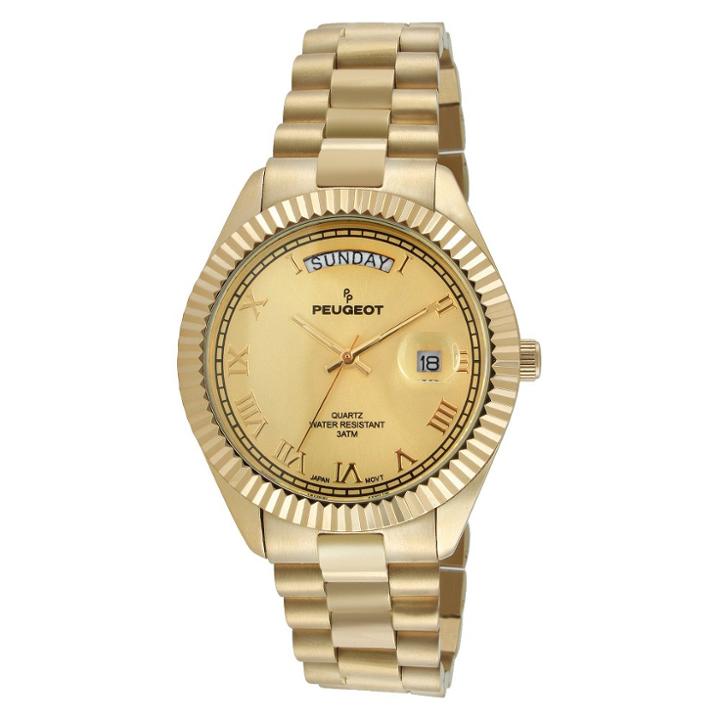 Target Men's Peugeot Coin Edge Bezel Bracelet Watch - Gold