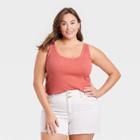 Women's Plus Size Tank Top - Universal Thread Dark Red