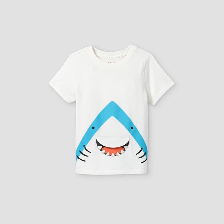 Toddler Boys' Shark Graphic Short Sleeve T-shirt - Cat & Jack Cream