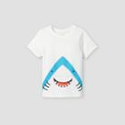 Toddler Boys' Shark Graphic Short Sleeve T-shirt - Cat & Jack Cream