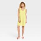 Women's Terry Tank Dress - A New Day Yellow
