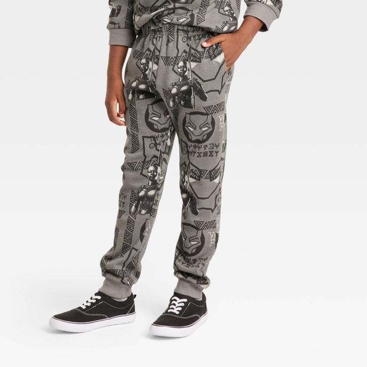 Boys' Marvel Black Panther Jogger Pants - Dark Gray