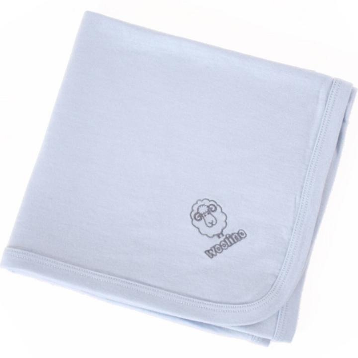 Woolino Merino Wool Swaddle Blanket - Blue