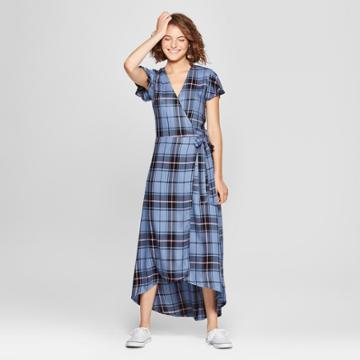 Women's Plaid Wrap Dress - Soul Cake (juniors') Blue/pink