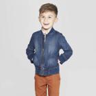 Genuine Kids From Oshkosh Toddler Boys' Denim Bomber Jacket - Dark Wash