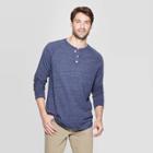 Men's Regular Fit Long Sleeve Jersey Henley Shirt - Goodfellow & Co Xavier Navy S, Size: Small, Xavier Blue