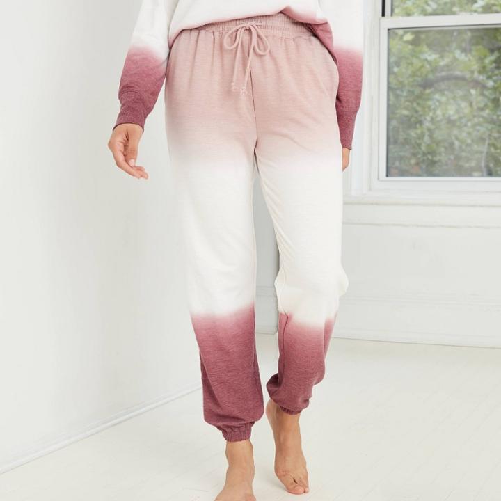 Women's Ombre Jogger Pants - Knox Rose Burgundy