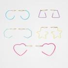 Girls' 5pk Mixed Shape Linear Earrings - Cat & Jack One Size,