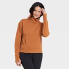 Women's Asymmetrical Zip Pullover Sweatshirt - All In Motion Cinnamon