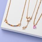 Girls' Layered With Stones And Stars Necklace Set - More Than Magic Gold, Women's