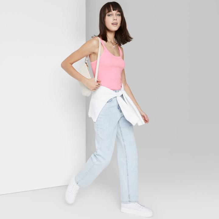 Women's Slim Fit Tank Top - Wild Fable Pink