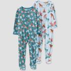 Carter's Just One You Toddler Girls' 2pk Horses And Flowers Footed Pajama - 12m, One Color