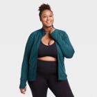 Women's Plus Size Zip Front Jacket - All In Motion Teal 1x, Women's, Size: