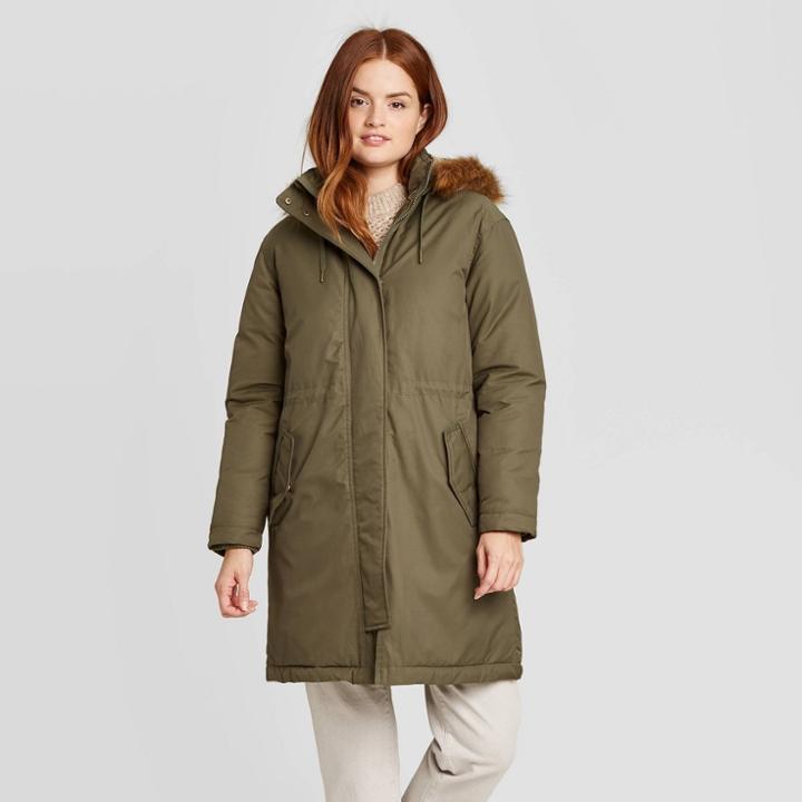 Women's Arctic Parka Coats - Universal Thread Green