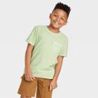 Boys' Short Sleeve Textured Striped T-shirt - Cat & Jack Green