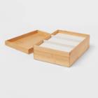 9 X 12 Stackable Bamboo Accessory Tray Set With Lid - Brightroom , Green