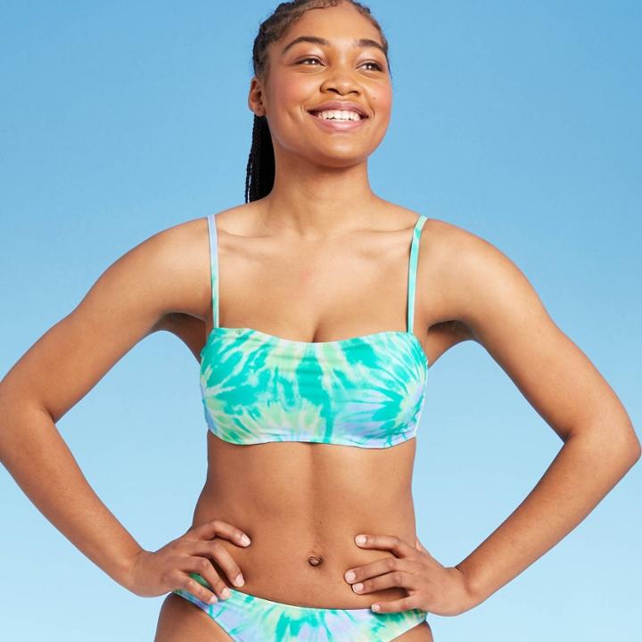 Women's Light Lift Bralette Bikini Top - Shade & Shore Blue Tie-dye 32a, Women's,