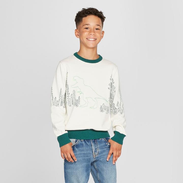 Boys' Pullover Sweater - Cat & Jack Cream