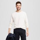 Men's Standard Fit Long Sleeve Double-knit Crew Shirt - Goodfellow & Co Cream