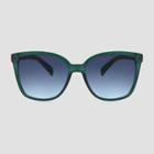 Women's Square Plastic Crystal Sunglasses - A New Day Blue