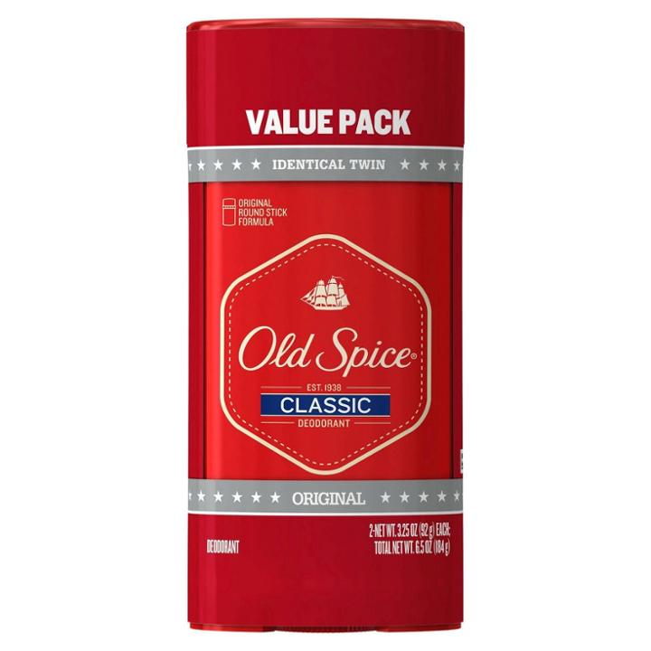 Old Spice Classic Original Scent Deodorant For Men - 3.25oz/pack Of