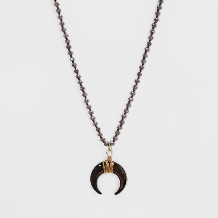 Get Gem By Gemelli Brown Tusk Necklace - Pastel Brown, Buffalo Hide
