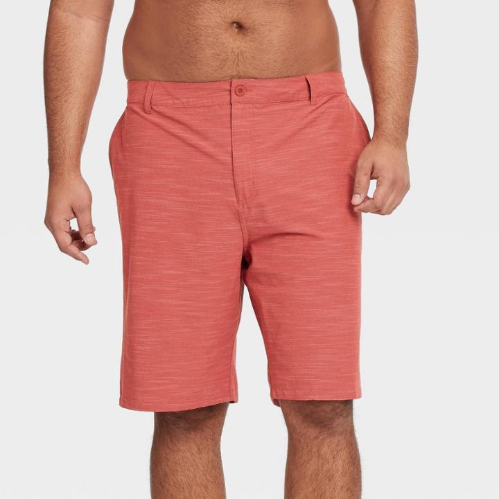 Men's Big & Tall 10.5 Hybrid Swim Shorts - Goodfellow & Co Red