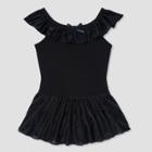 Target Freestyle By Danskin Girls' Ruffle Shoulder Skirtall - Black