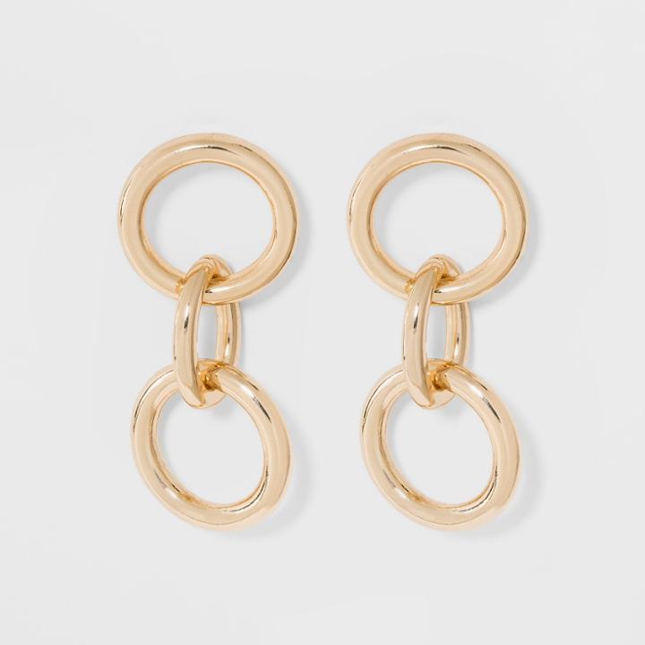 Sugarfix By Baublebar Linked Hoop Earrings - Gold, Girl's
