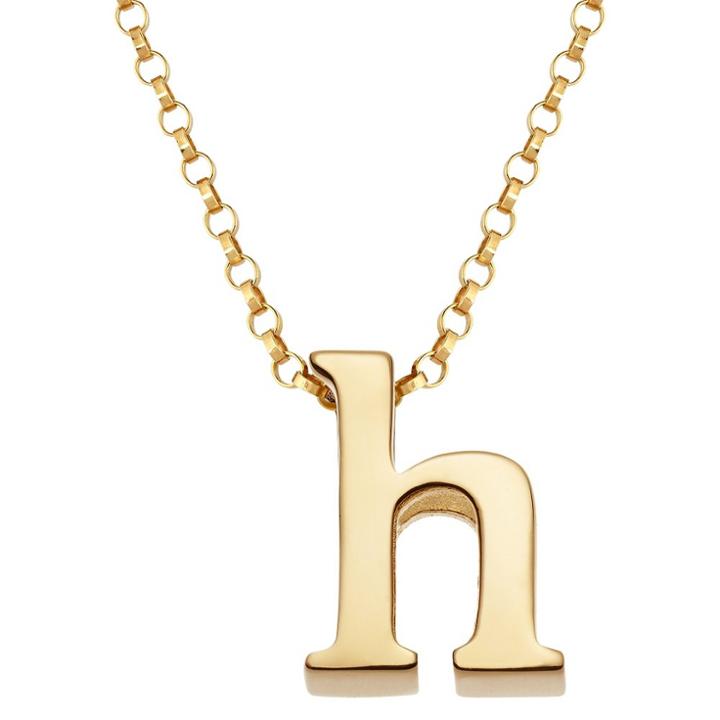 Distributed By Target Women's Sterling Silver 'h' Initial Charm Pendant - Gold, H