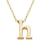 Distributed By Target Women's Sterling Silver 'h' Initial Charm Pendant - Gold, H