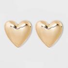 Target Sugarfix By Baublebar Gilded Heart Stud Earrings - Gold, Women's