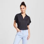 Women's Short Sleeve Polo T-shirt - Mossimo Black