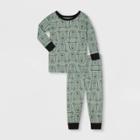 Lamaze Toddler Boys' 2pc Long Sleeve Organic Cotton Snug Fit Pajama Set - Green