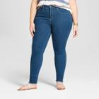 Women's Plus Size Released Hem Skinny Jeans - Universal Thread Dark Wash