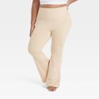 Women's Brushed Sculpt Ultra High-rise Flare Leggings - All In Motion Beige Xxs