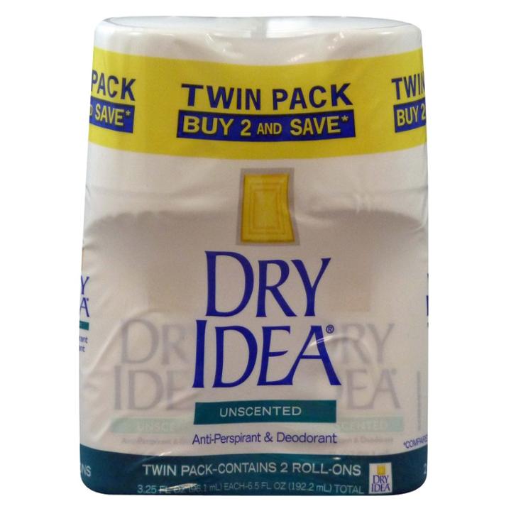 Target Dry Idea 2pk. Roll-on Unscented Antiperspirant And Deodorant - 3.25oz., White