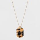 Sugarfix By Baublebar Graphic Resin Pendant Necklace - Tortoise, Girl's