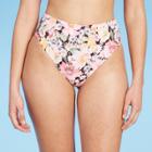 Women's High Leg High Waist Extra Cheeky Bikini Bottom - Shade & Shore Cinnamon Floral