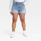 Women's High-rise Midi Jean Shorts - Universal Thread Medium Wash 17,
