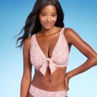 Women's Floral Print Underwire Bikini Top - Kona Sol Pink D/dd Cup
