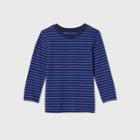Toddler Boys' Long Sleeve Crew Neck T-shirt - Cat & Jack Blue