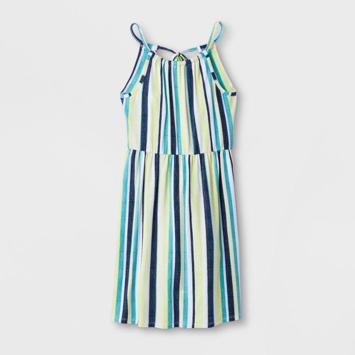 Girls' High Neck Tank Top Dress - Art Class Blue