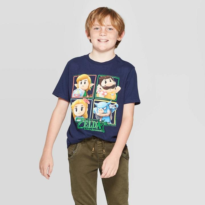 Petiteboys' Zelda Short Sleeve T-shirt - Navy Xs, Boy's, Blue