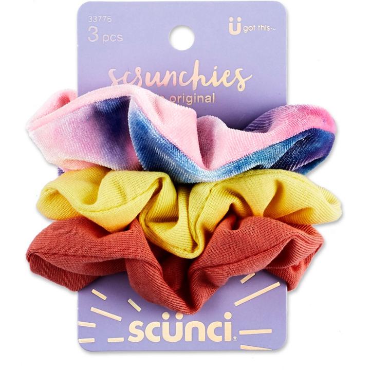 Scunci Tiedye Velvet & Solid Scrunchies