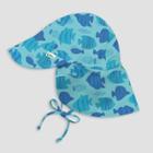 Green Sprouts Baby Boys' Fish Print Floppy Swim Hat - Blue